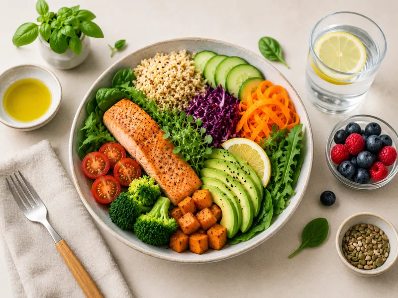 Salat mit Lachs